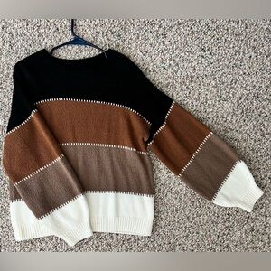 Chunky knit multicolor sweater